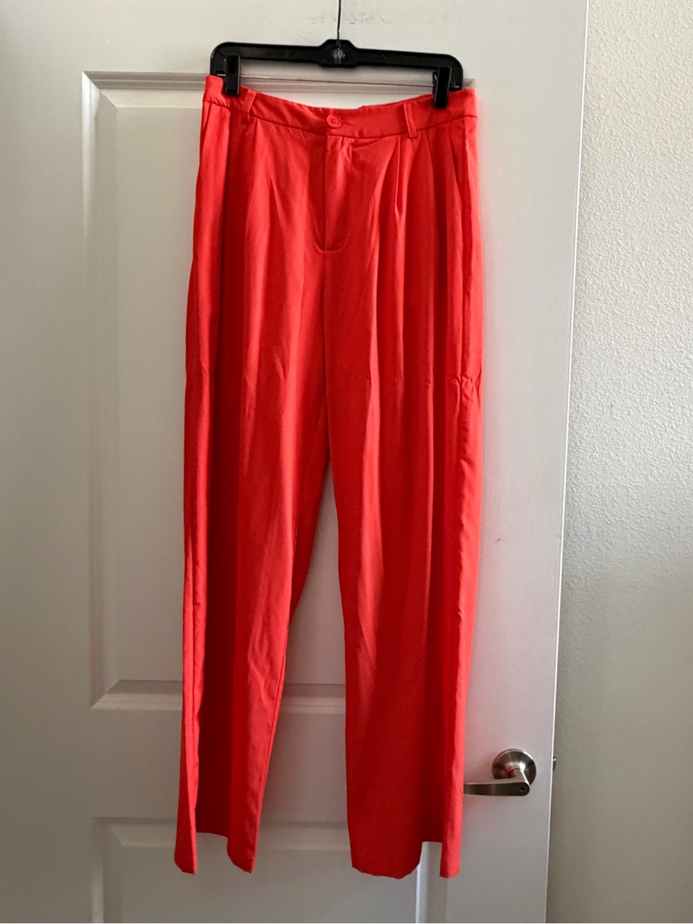 Orange Straight-Leg Trousers